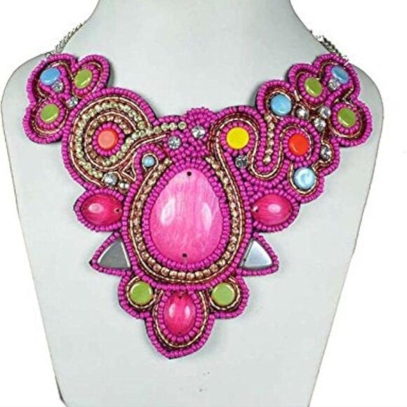 Vintage Bead Bib Necklaces - Picture 1 of 6
